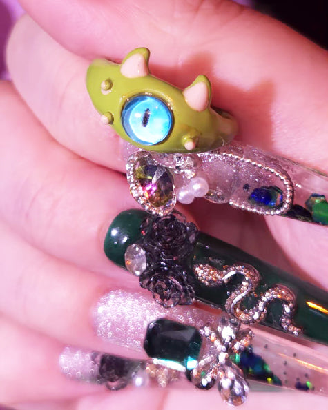 Monster Rings, Kawaii Horror Cuties, Occult Eye-Catching Jewelry