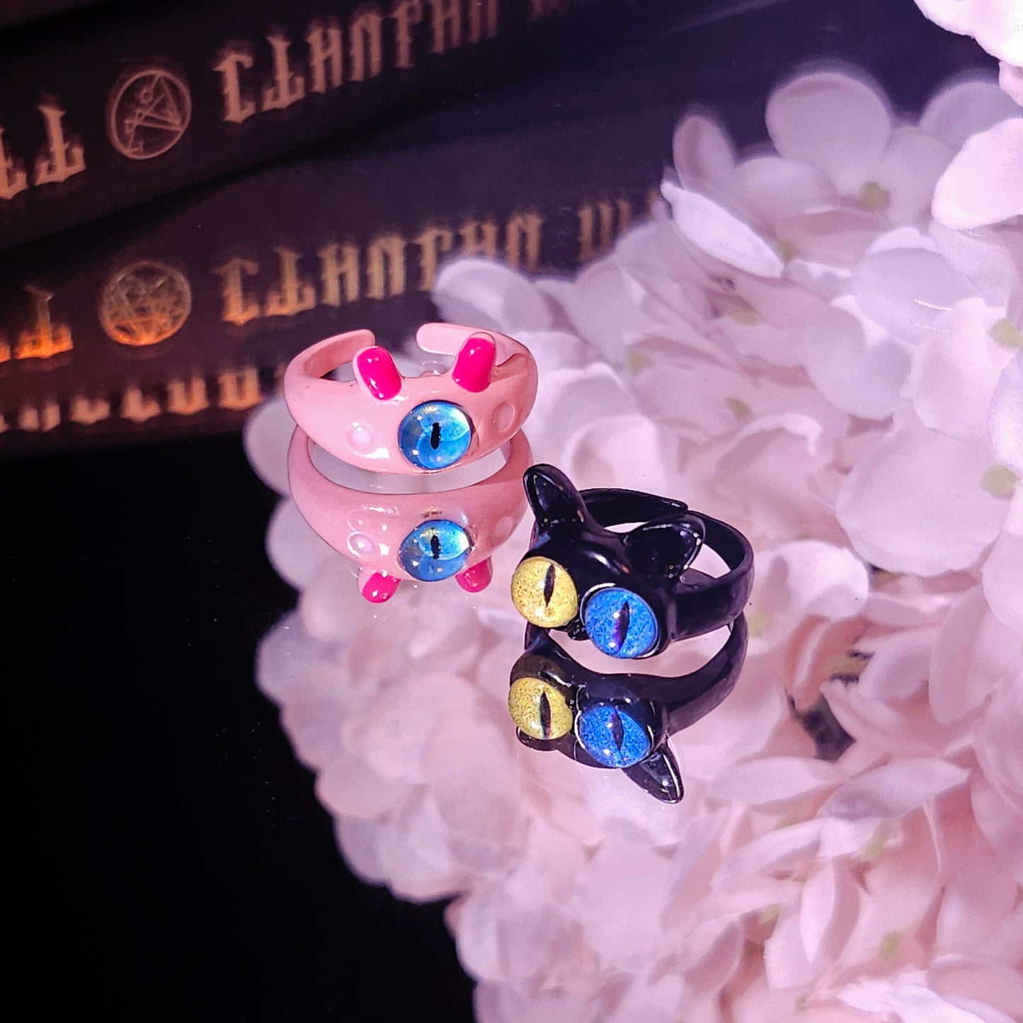 Monster Rings, Kawaii Horror Cuties, Occult Eye-Catching Jewelry