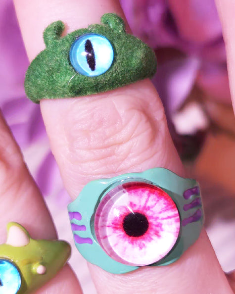 Monster Rings, Kawaii Horror Cuties, Occult Eye-Catching Jewelry