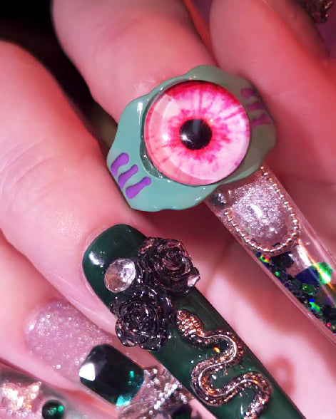Monster Rings, Kawaii Horror Cuties, Occult Eye-Catching Jewelry