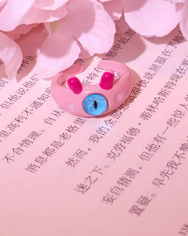 Monster Rings, Kawaii Horror Cuties, Occult Eye-Catching Jewelry
