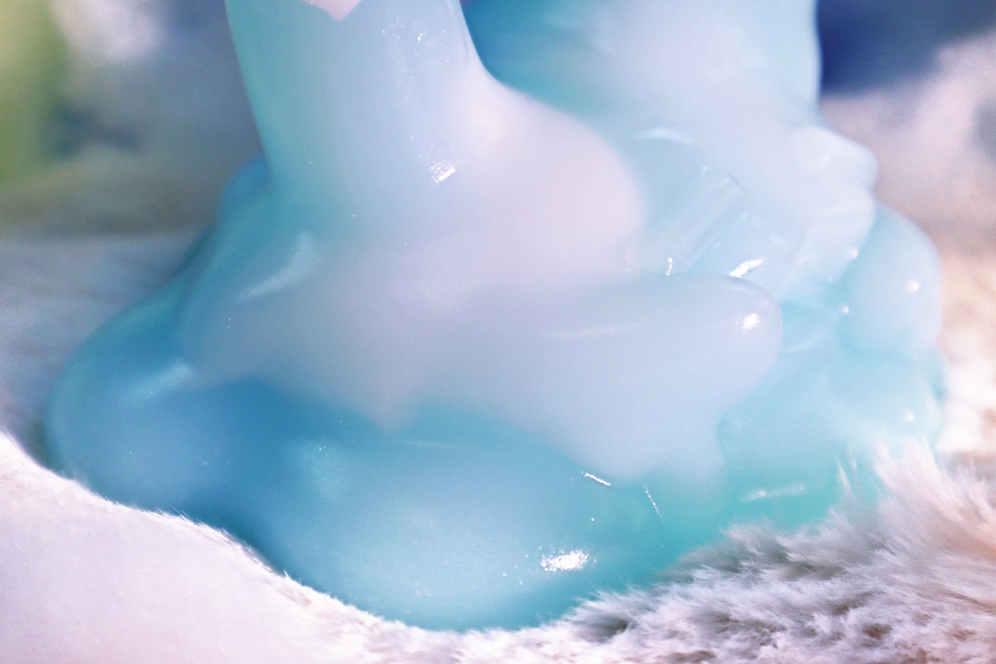 Springwell Slime dual-ended fantasy dildo in Natural Color