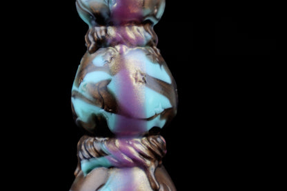 Master4Fancy Berryboo strawberry beads, dessert-inspired silicone toy in mint chocolate color, for vaginal and anal play,texture detail