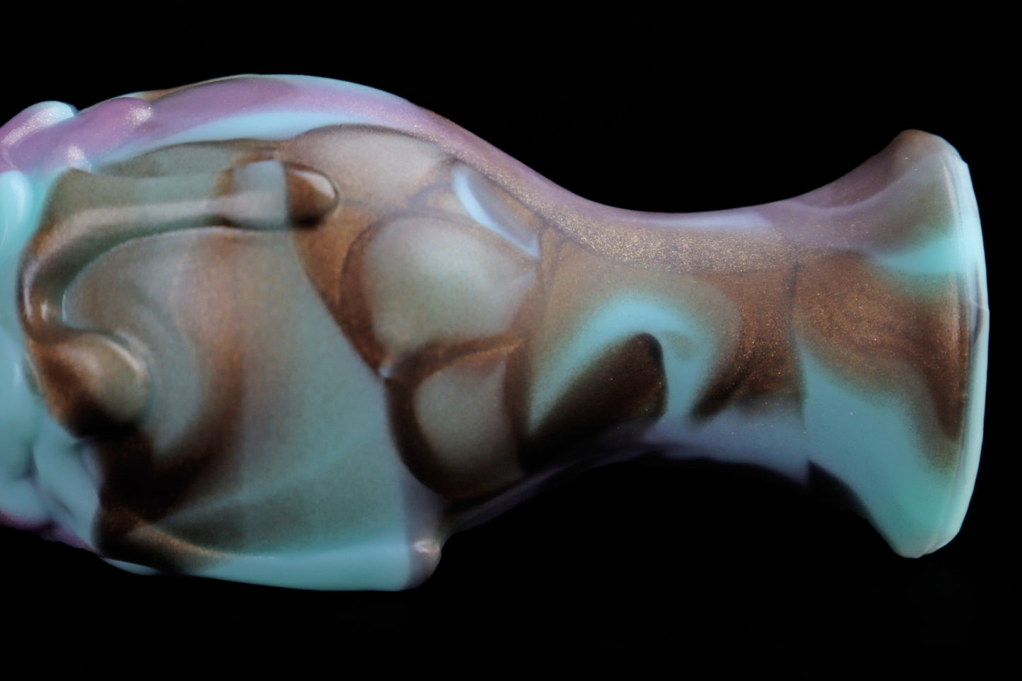 Master4Fancy Dunbi anal plug in mint chocolate color, front view, dessert-inspired beginner-friendly design,base detail