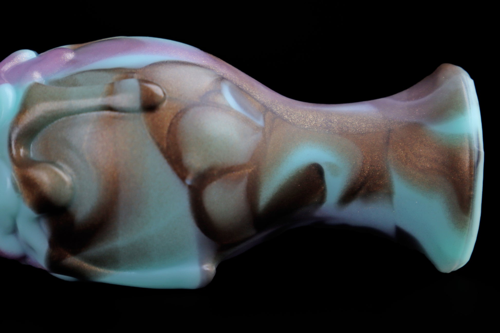 Master4Fancy Dunbi anal plug in mint chocolate color, front view, dessert-inspired beginner-friendly design,base detail