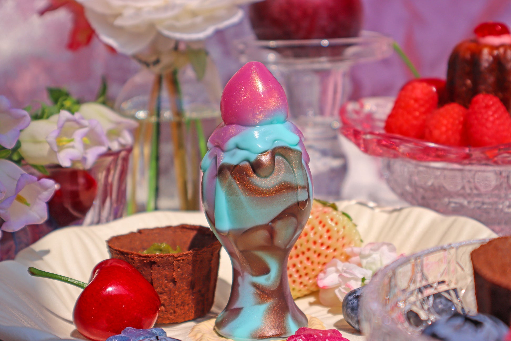Master4Fancy Dunbi anal plug in mint chocolate color, front view, dessert-inspired beginner-friendly design