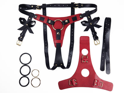 Black Blood Harness: Perfect for Hands-Free Strap-on and Female-led Play