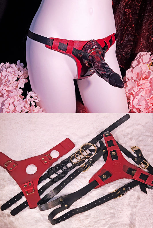 Black Blood Harness: Perfect for Hands-Free Strap-on and Female-led Play