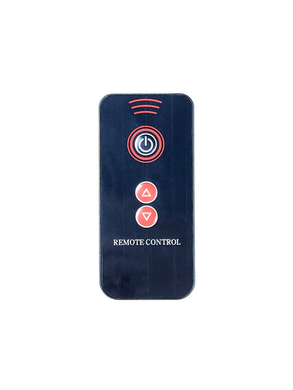 Thrusting machine with remote control for easy hands-free speed adjustment